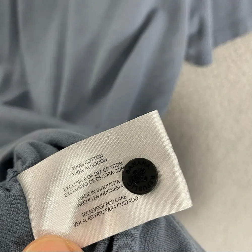 Banana Republic Polo Men XL Blue Short Sleeve Casual‎ Shirt